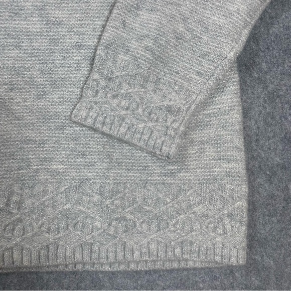 Talbots Metallic Turtleneck Sweater Whimsical Fair Aisle Womens PXL NWT  Gray - Picture 5 of 12